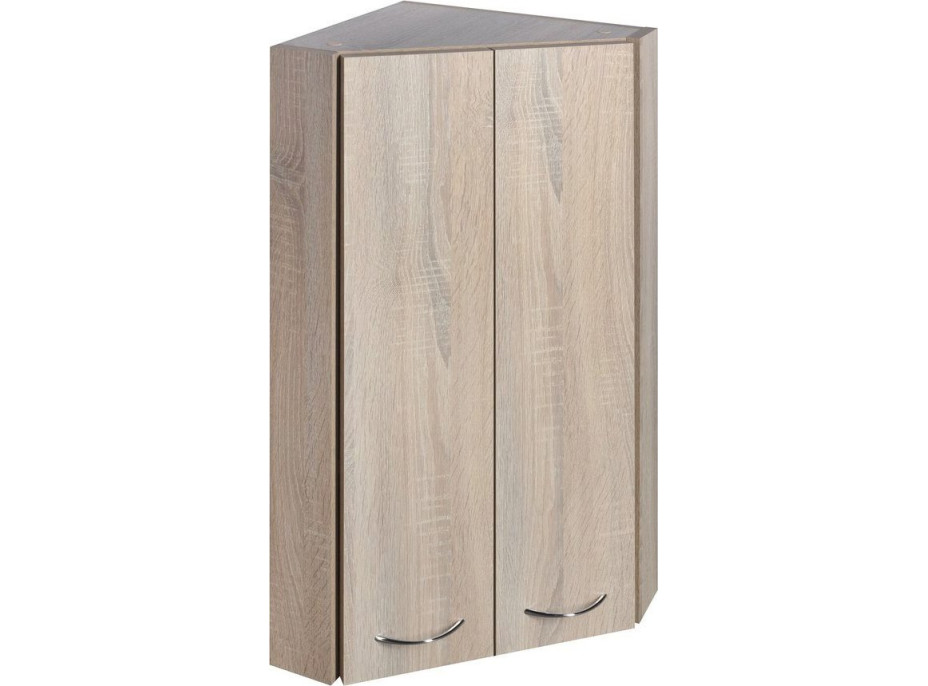 Aqualine ZOJA/KERAMIA FRESH horní skříňka rohová 35x76x35cm, dub platin 50333