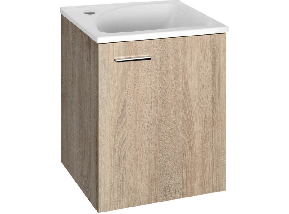 Aqualine ZOJA/KERAMIA FRESH umyvadlová skříňka 40x50x32cm, dub platin 51048DP