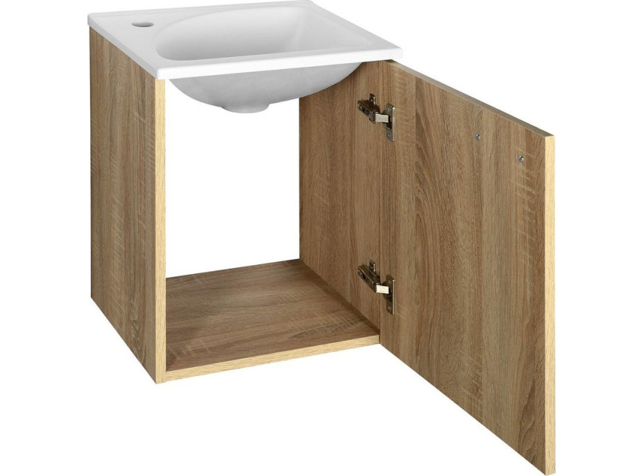 Aqualine ZOJA/KERAMIA FRESH umyvadlová skříňka 40x50x32cm, dub platin 51048DP
