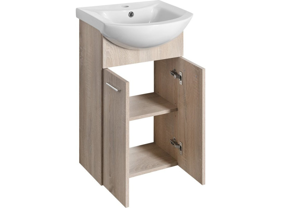 Aqualine ZOJA umyvadlová skříňka 41, 5x74x25, 3cm, dub platin 51144