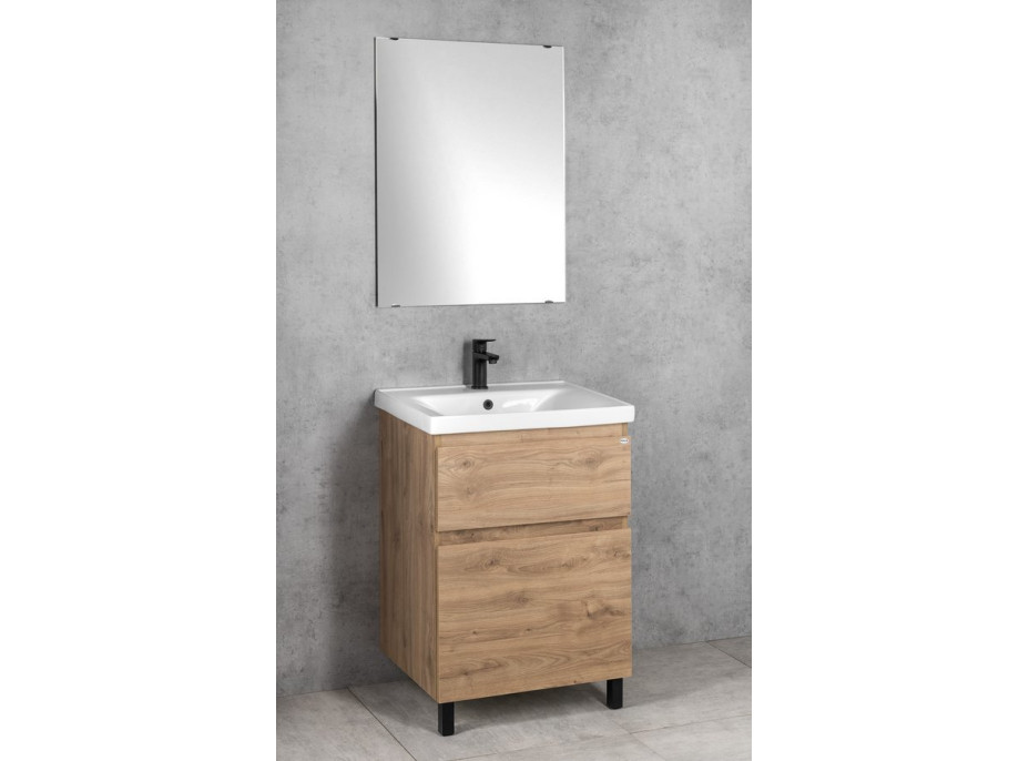 Aqualine ALTAIR umyvadlová skříňka 57x72, 5x45cm, dub emporio AI360