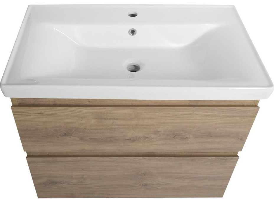 Aqualine ALTAIR umyvadlová skříňka 77, 5x60x45cm, dub emporio AI380