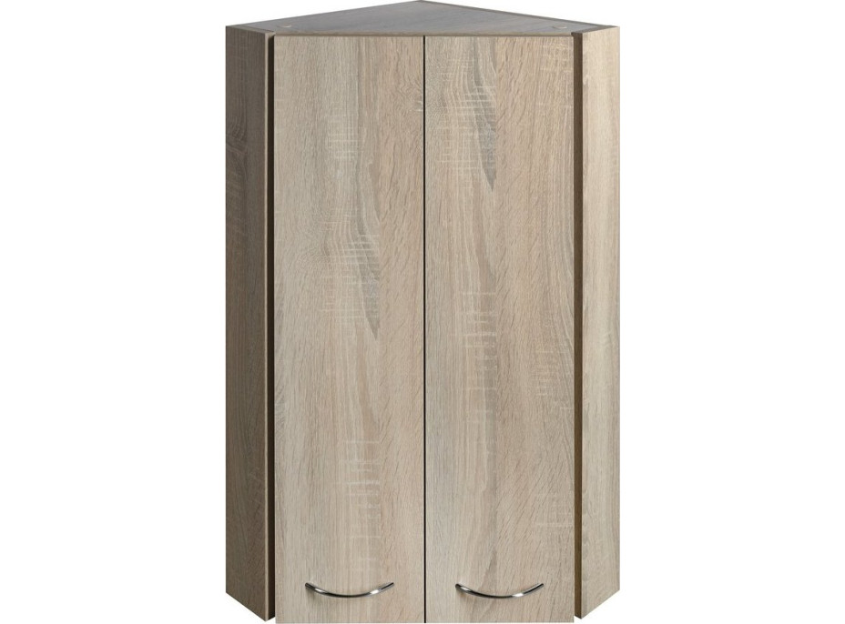 Aqualine ZOJA/KERAMIA FRESH horní skříňka rohová 35x76x35cm, dub platin 50333