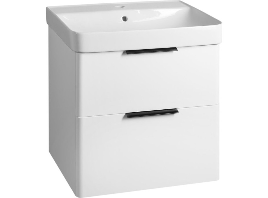 Aqualine DENEB umyvadlová skříňka 56, 5x55x43, 5cm, bílá mat DN260
