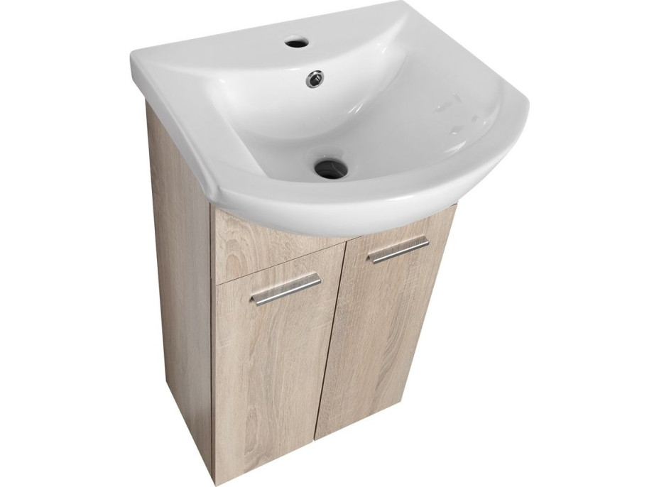 Aqualine ZOJA umyvadlová skříňka 41, 5x74x25, 3cm, dub platin 51144