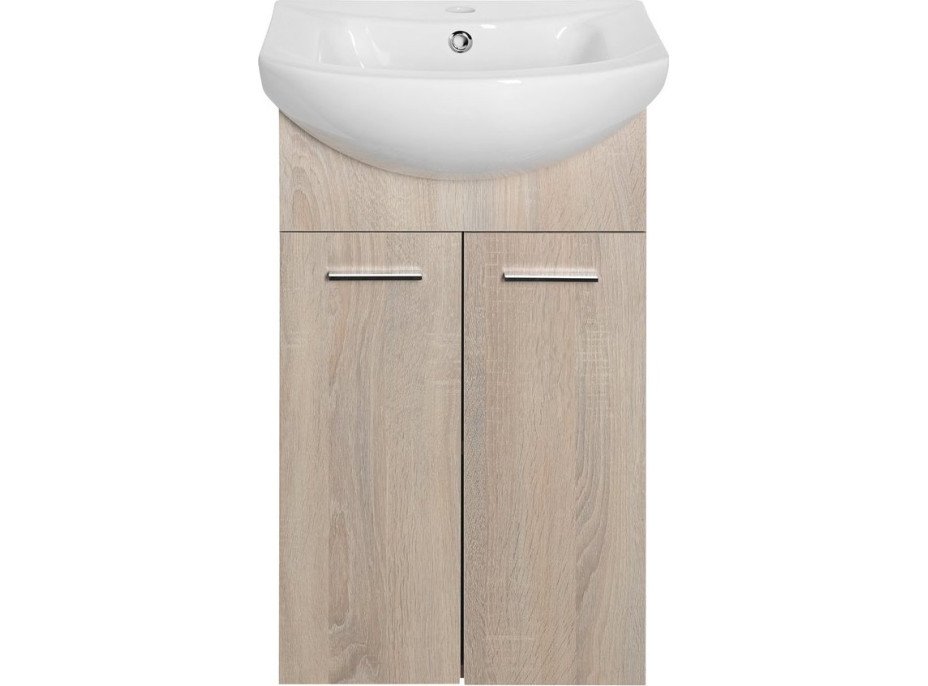 Aqualine ZOJA umyvadlová skříňka 41, 5x74x25, 3cm, dub platin 51144