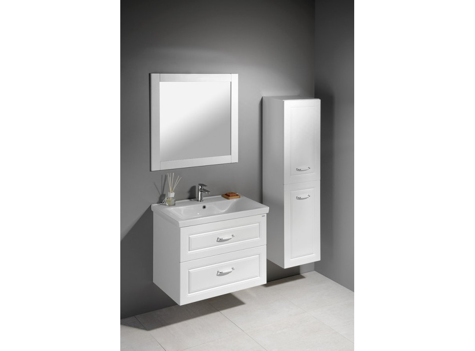 Aqualine FAVOLO vysoká skříňka košem 40x150x31cm, bílá mat FV160