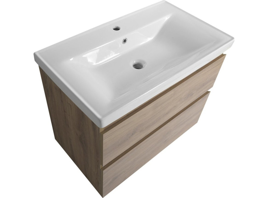 Aqualine ALTAIR umyvadlová skříňka 77, 5x60x45cm, dub emporio AI380