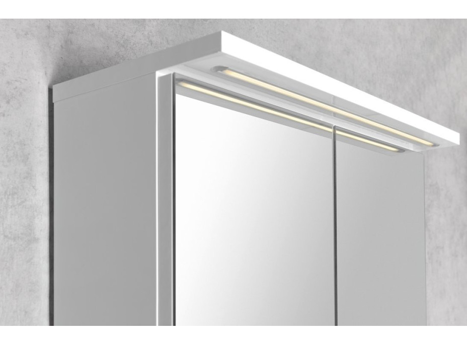 Aqualine KAWA STRIP galerka s LED osvětlením 60x70x22cm, bílá WGL60S