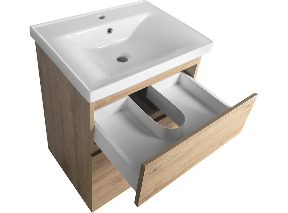 Aqualine ALTAIR umyvadlová skříňka 57x72, 5x45cm, dub emporio AI360