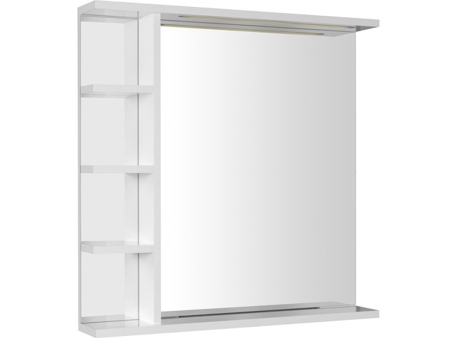 Aqualine KORIN zrcadlo s LED osvětlením a policemi 70x70x12cm KO360S