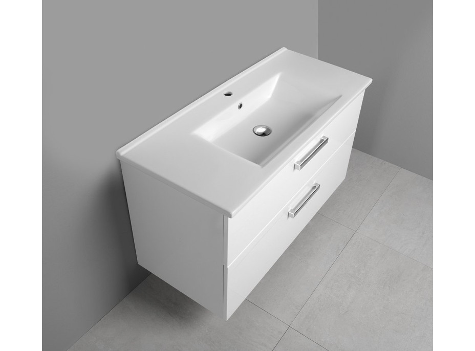 Aqualine VEGA umyvadlová skříňka 97x60x43, 6cm, 2x zásuvka, bílá VG103