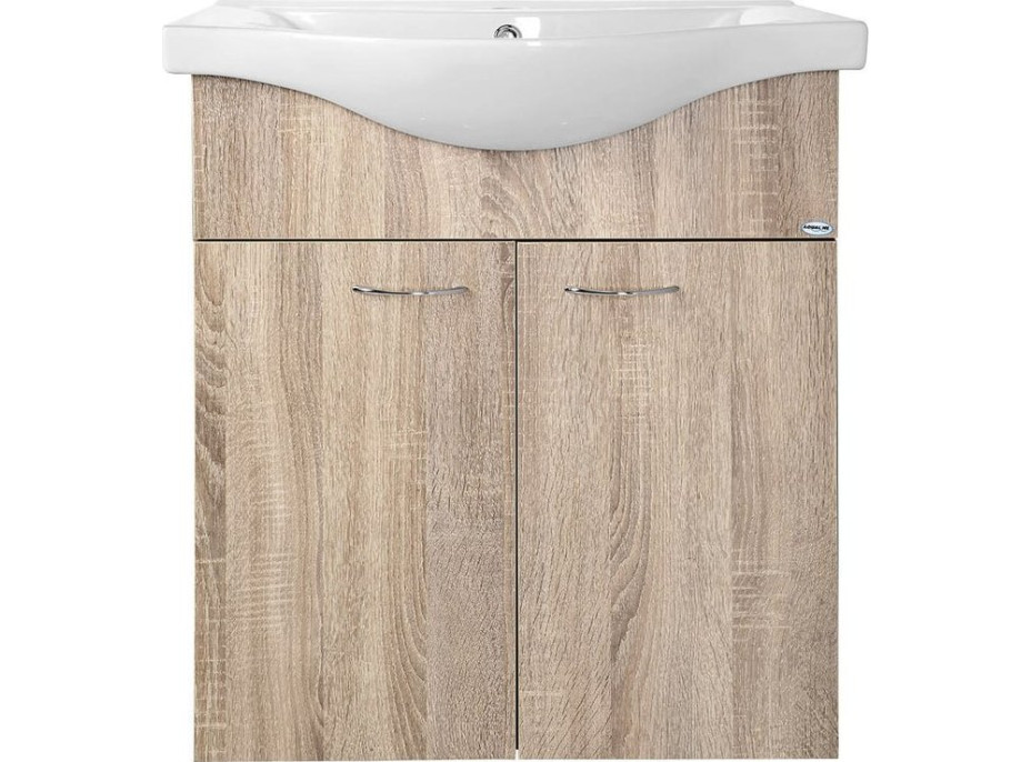 Aqualine KERAMIA FRESH umyvadlová skříňka 60, 6x74x34cm, dub platin 50065