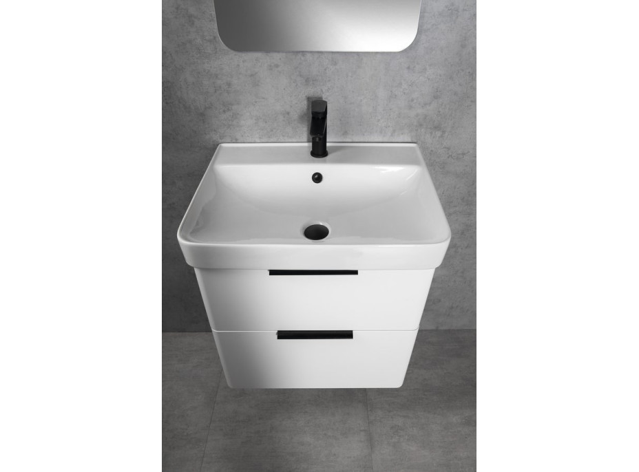 Aqualine DENEB umyvadlová skříňka 56, 5x55x43, 5cm, bílá mat DN260