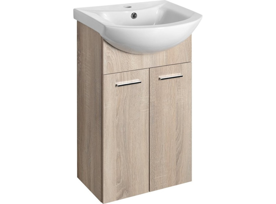Aqualine ZOJA umyvadlová skříňka 41, 5x74x25, 3cm, dub platin 51144