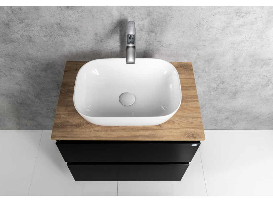 Aqualine ALTAIR umyvadlová skříňka 67x60x45cm, černá mat AI670