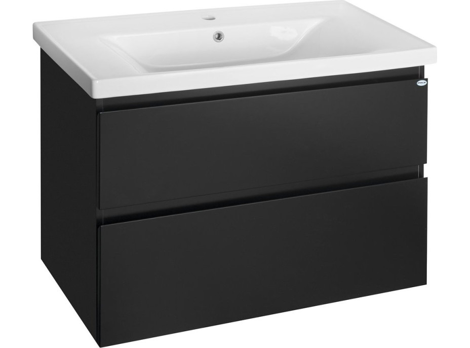 Aqualine ALTAIR umyvadlová skříňka 86, 5x60x45cm, černá mat AI690
