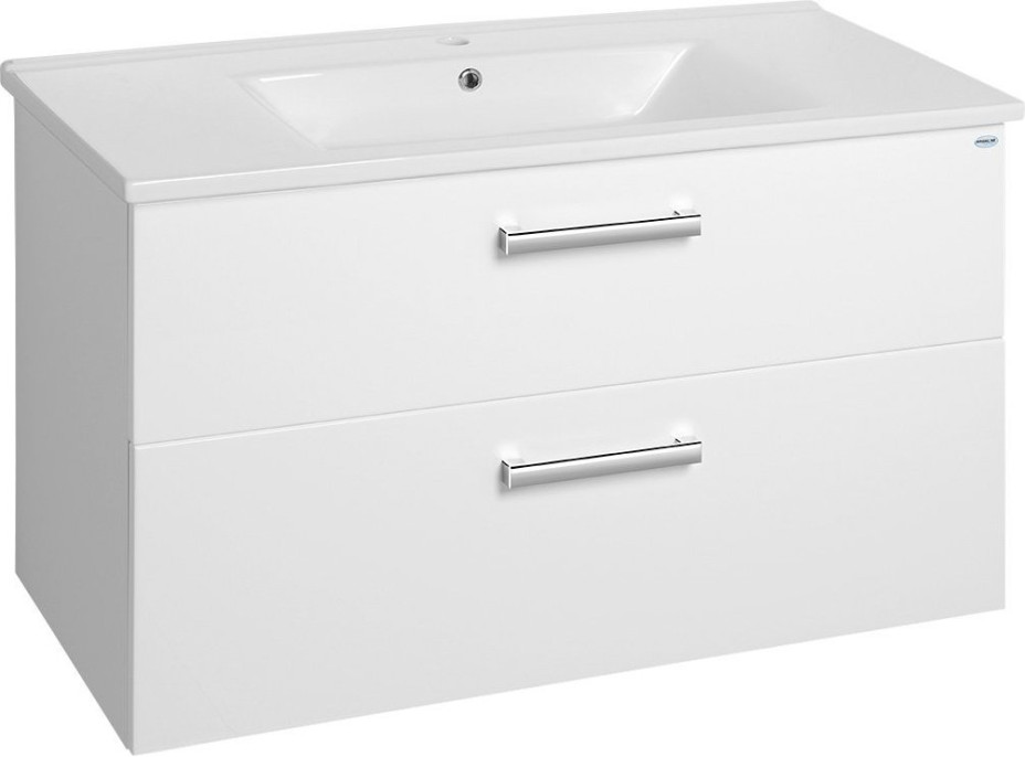 Aqualine VEGA umyvadlová skříňka 97x60x43, 6cm, 2x zásuvka, bílá VG103