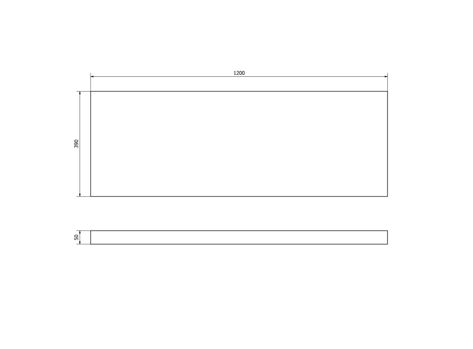 Sapho AVICE deska 120x39cm, dub Rover AV1124