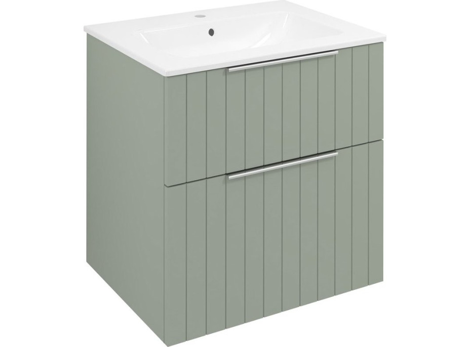 Sapho CIRASA umyvadlová skříňka 59, 2x64x46cm, verde strip CR601-4444S