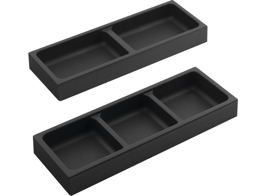 Sapho LINDO boční organizér, sada 2ks, 114x323mm, plast, antracit LD002
