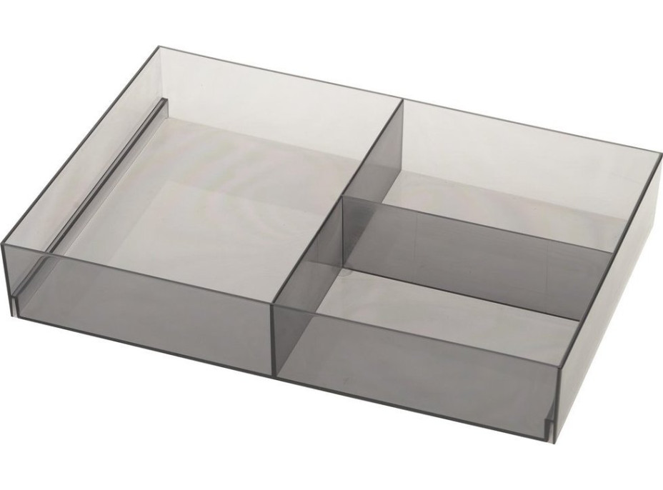 Sapho Organizér do zásuvky, 202x50x302 mm, plast, kouřová 909