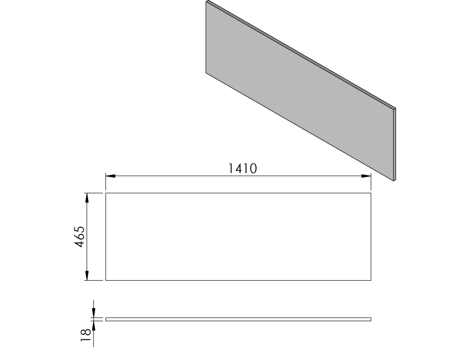 Sapho CIRASA deska DTDL 141x1, 8x46, 5cm, borovice rustik CR141-1616