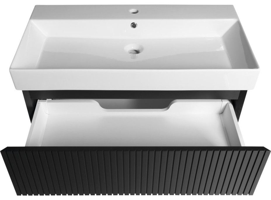 Sapho FILENA umyvadlová skříňka 82x51, 5x43cm, černá mat strip FID1285BS