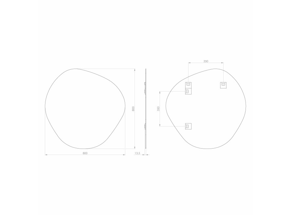 Sapho STEN zrcadlo 80x80cm NA285
