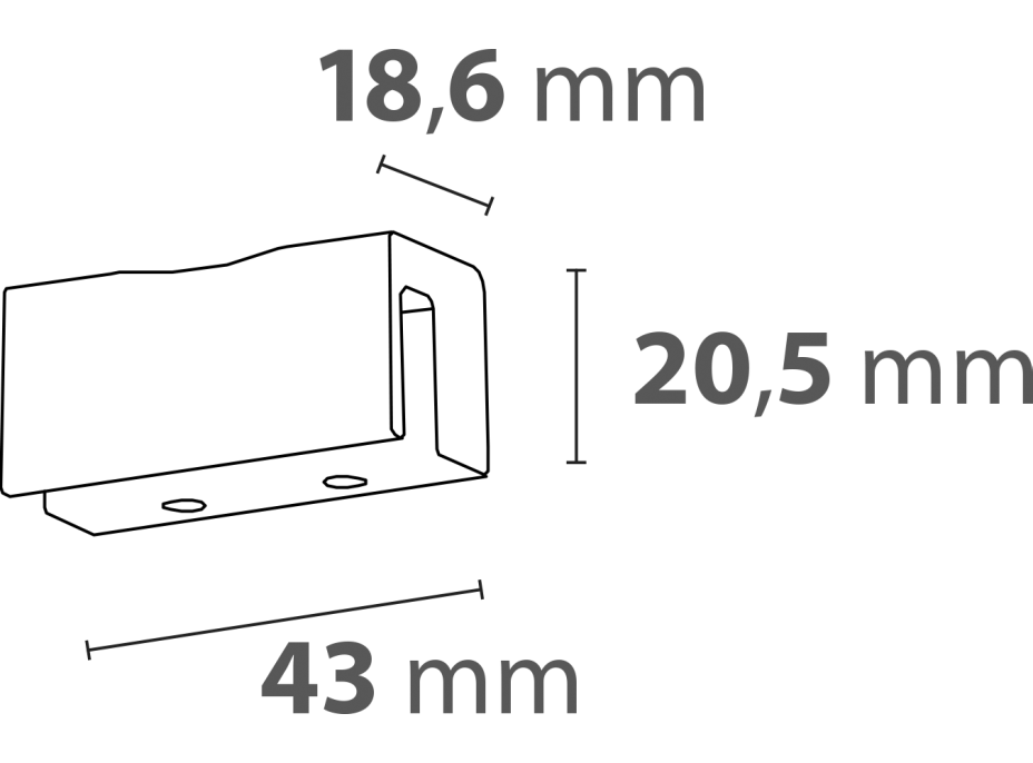 Sapho MULTISYSTEM uchycení osvětlení na zrcadlo, galerku, černá E28149EI