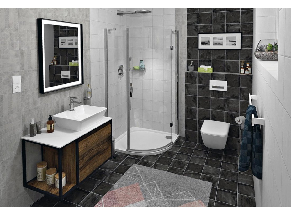 Sapho SKARA deska Rockstone 805x12x470 mm, bílá mat CG023-0101