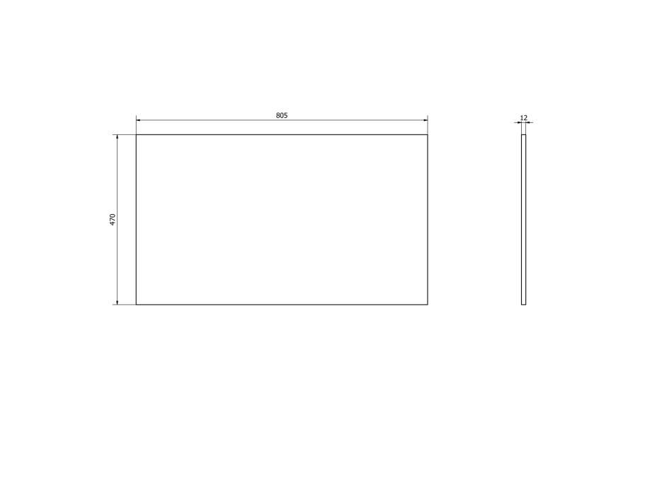 Sapho SKARA deska Rockstone 805x12x470 mm, bílá mat CG023-0101
