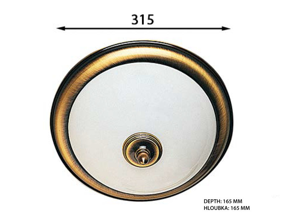 Sapho GLOSTER stropní osvětlení 2xE14, 40W, bronz AU514