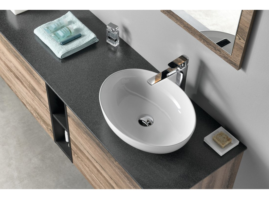 Sapho TREOS pracovní deska 1116x513 mm, rockstone, bílá mat TX112-0101
