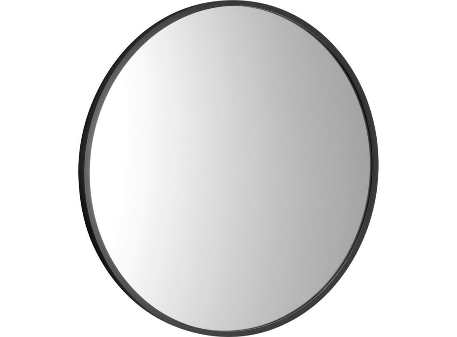 Sapho NOTION SLIM kulaté zrcadlo v rámu ø 50cm, černá mat NT500