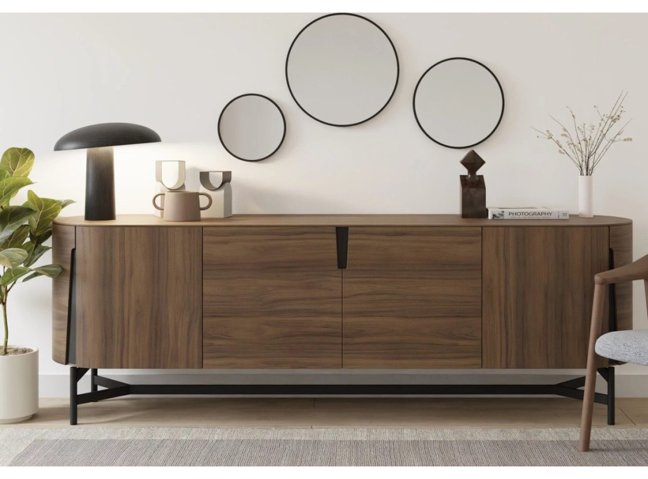 Sapho NOTION SLIM kulaté zrcadlo v rámu ø 50cm, černá mat NT500