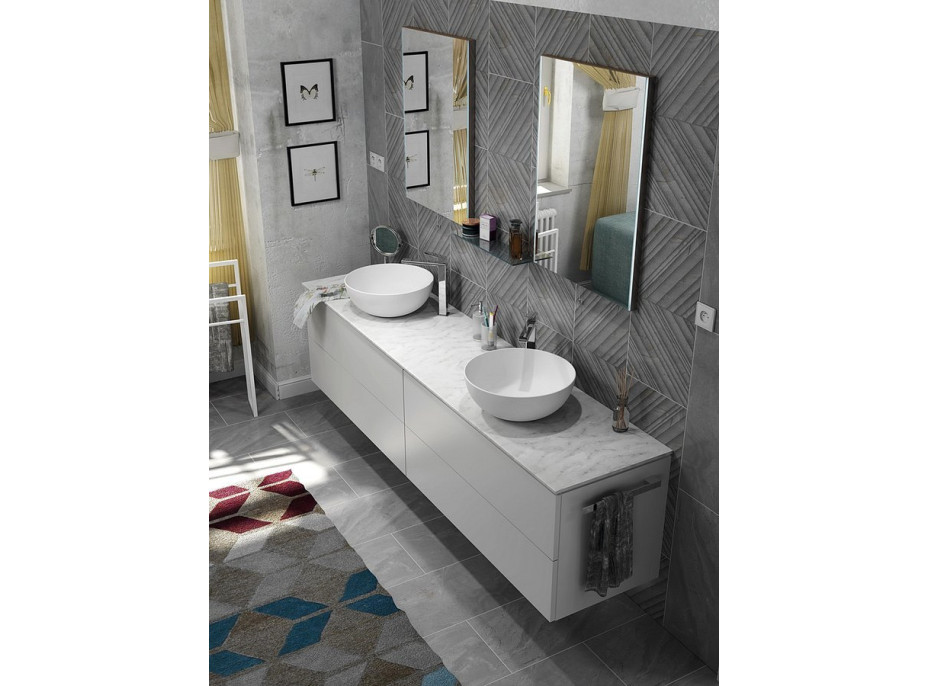 Sapho TREOS pracovní deska 1716x513 mm, rockstone, bílá mat TX172-0101