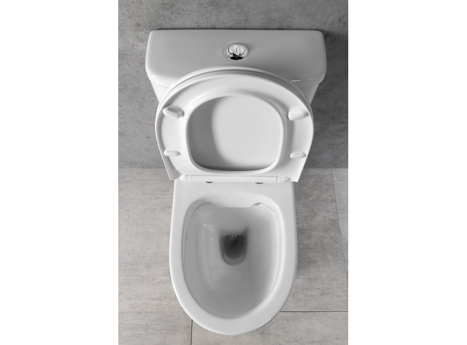 Bruckner DARIO RIMLESS WC kombi mísa s nádržkou, spodní/zadní odpad, bílá 201.431.4