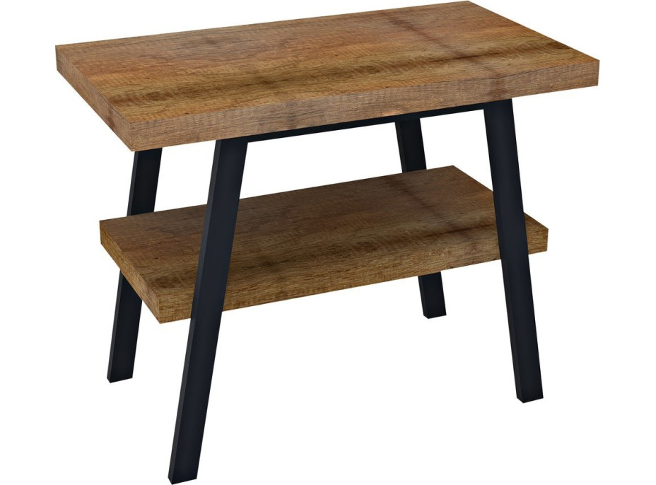 Sapho TWIGA umyvadlový stolek 80x72x50 cm, černá mat/old wood VC442-80-8