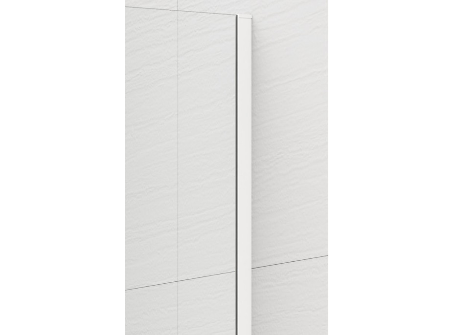 Polysan ESCA WHITE MATT jednodílná sprchová zástěna k instalaci ke stěně, sklo Marron, 1000 mm ES1510-03