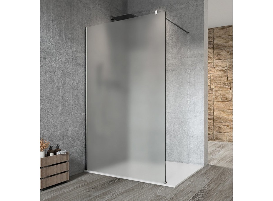 Gelco VARIO CHROME jednodílná sprchová zástěna k instalaci ke stěně, matné sklo, 700 mm GX1470GX1010