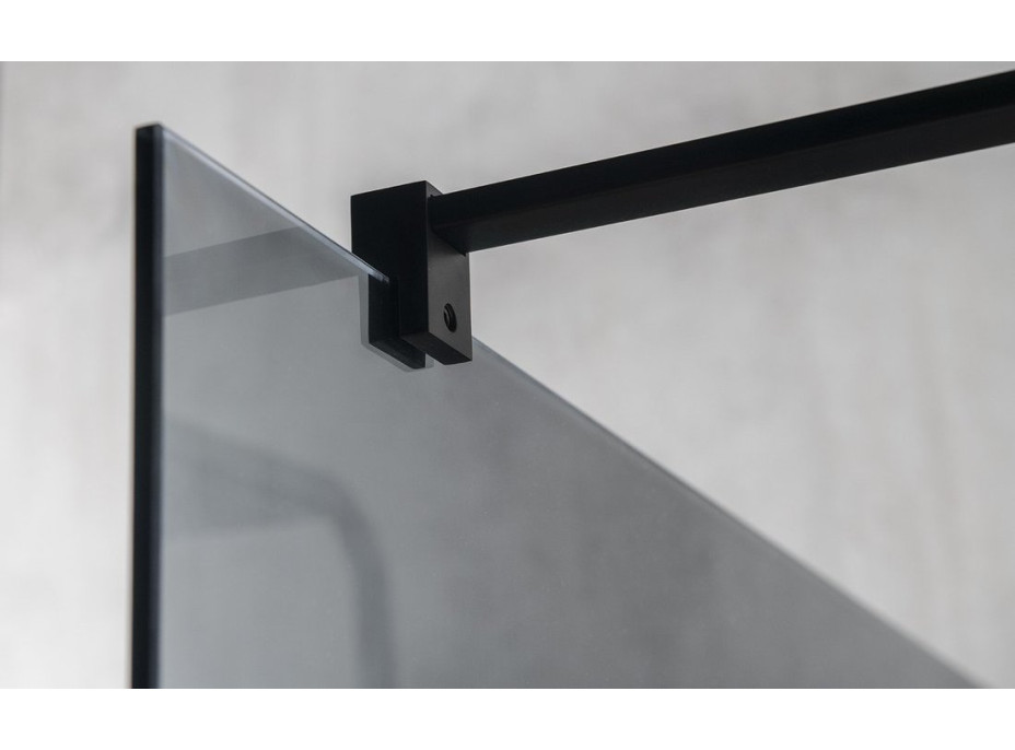 Gelco VARIO BLACK jednodílná sprchová zástěna k instalaci ke stěně, sklo nordic, 1200 mm GX1512-06