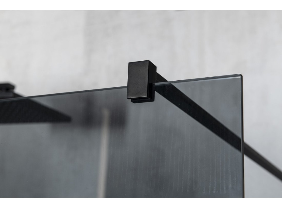 Gelco VARIO BLACK jednodílná sprchová zástěna k instalaci ke stěně, čiré sklo, 1200 mm GX1212GX1014