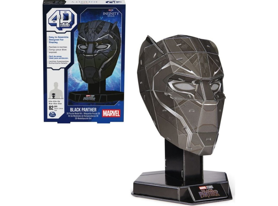 4D BUILD 3D Puzzle Marvel: Black Panter 82 dílků