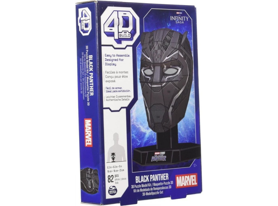 4D BUILD 3D Puzzle Marvel: Black Panter 82 dílků