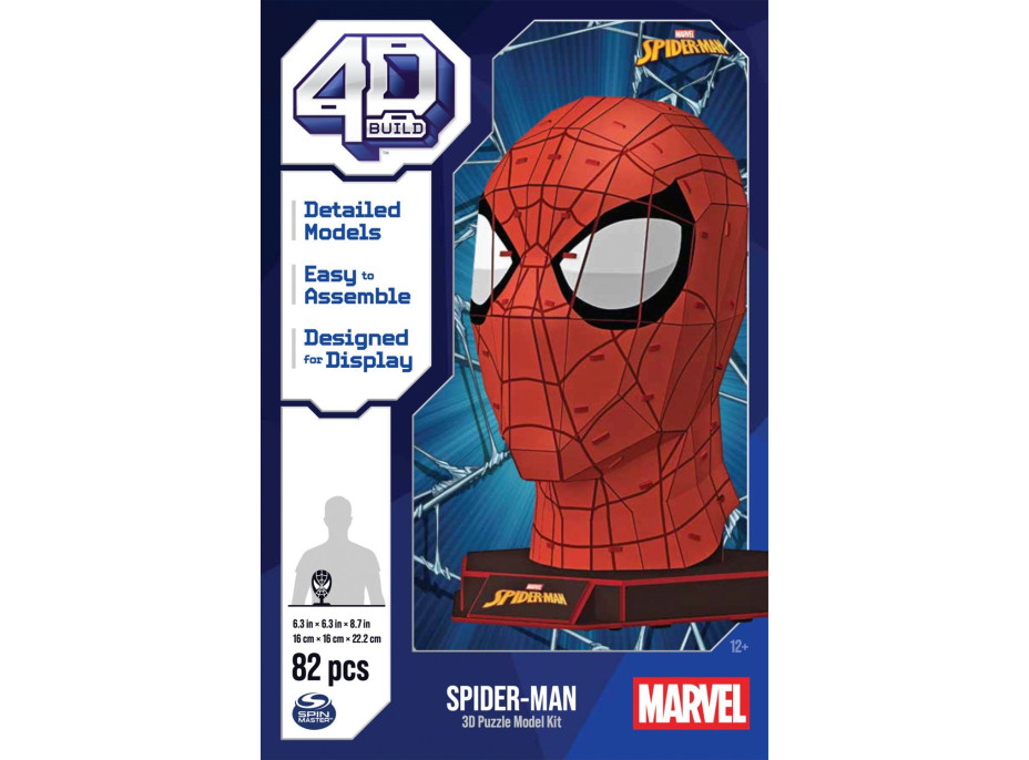 4D BUILD 3D Puzzle Marvel: Spiderman 82 dílků