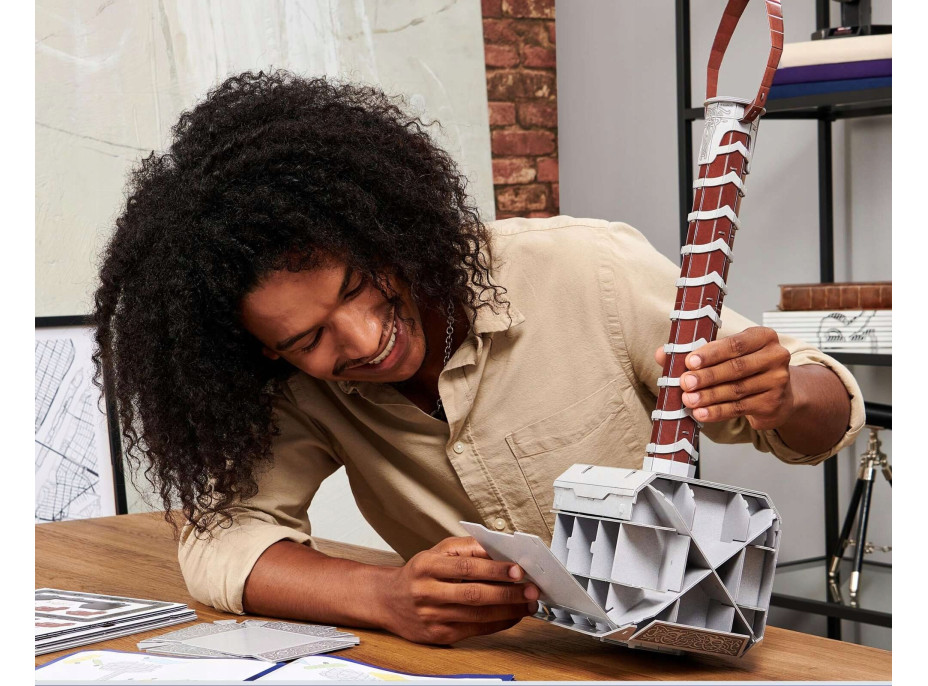 4D BUILD 3D Puzzle Marvel: Thórovo kladivo 87 dílků