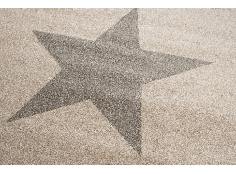 Moderní kusový koberec MAROKO - CENTER STAR béžový L916B - 120x170 cm