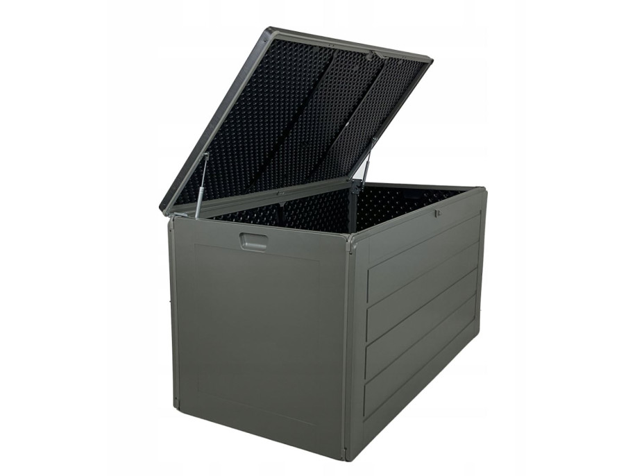 Zahradní úložný box 680 l - šedý