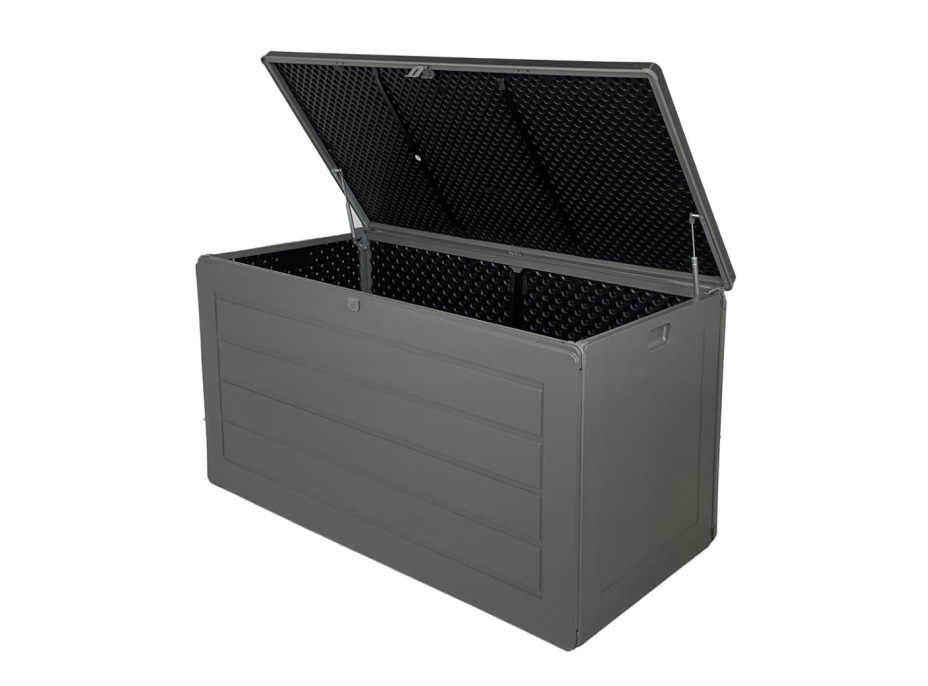 Zahradní úložný box 680 l - šedý